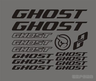 Ghost车架贴自行车贴纸 山地车反光贴镂空防水防晒个性贴单