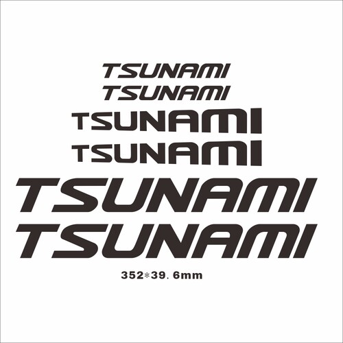 自行车架贴纸tsunami公路车架贴花装饰个性单车架贴纸车架反光贴
