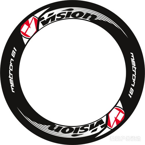 适用VISON METRON81公路车轮组贴纸破风自行车碳刀圈贴纸死飞个性