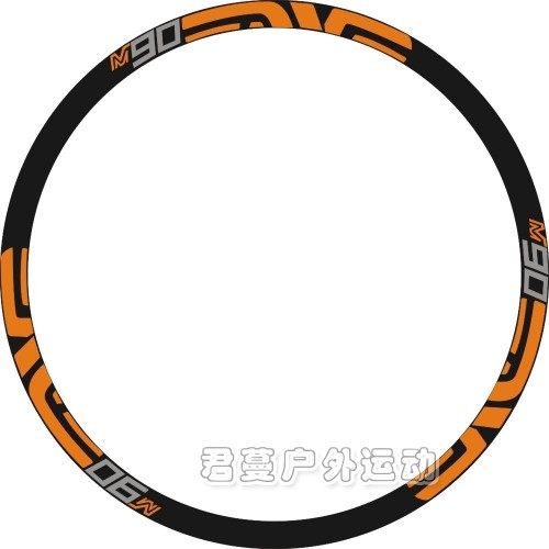 M90自行车轮组贴纸 山地车贴 死飞反光贴膜户外 防水防晒保护膜图片
