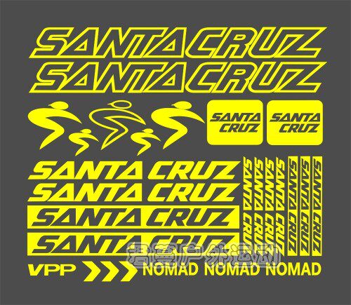 SANTA CRUZ NOMAD 山地自行车架贴纸 死飞个性车架防晒防水保护贴