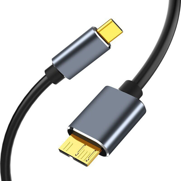typec转microusb3.0高速移动硬盘接口数据线快充充电线接头传输线