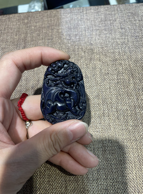 清仓天然黑曜石貔貅吊坠男女款项链挂件招财转运保平安情侣礼物