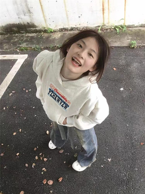 纯棉美式复古连帽卫衣女加绒加厚2025年秋冬季新款宽松外套ins潮