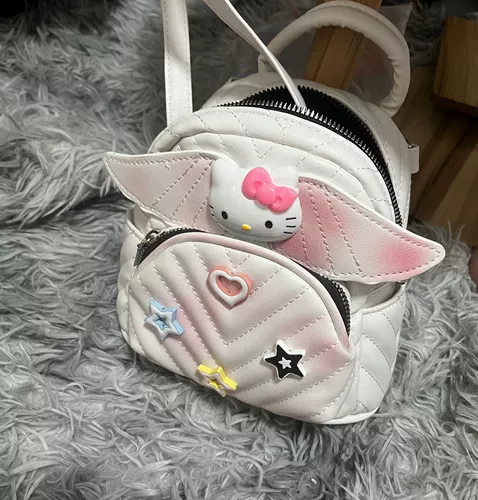 Hello Kitty, милый рюкзак, сумка через плечо с ромбовидным узором