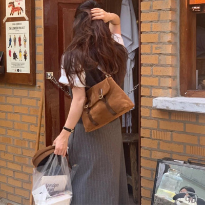 迪丽热巴花儿与少年同款复古单肩