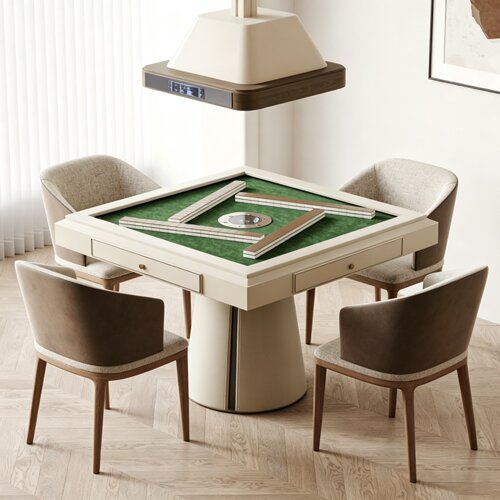 新中式实木全自动麻将桌餐桌两用一体现代简约静音电动洗牌棋牌桌