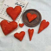 纯手工制作布艺胸针立体充棉桃心爱心形别针胸花秋冬DIY配饰婚庆