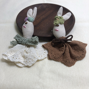 手工制作棉麻布艺卡通减龄森系小清新日系小兔子胸针服饰配件