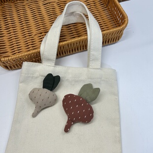 手工布艺制作森女系文艺小清新胡萝卜胸针配饰服装配件