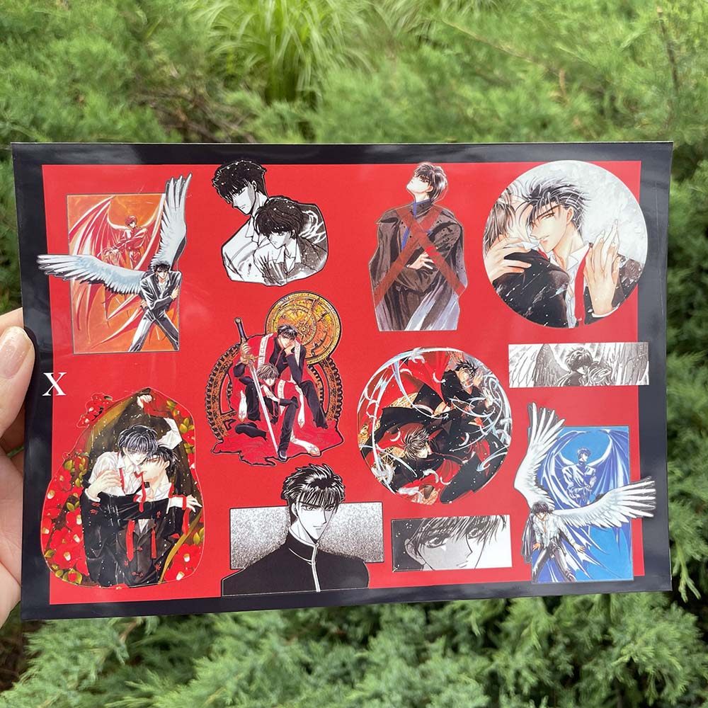 奇怪猫clamp经典x战记桃生封真司狼神威cp谷子周边手帐装饰痛贴纸