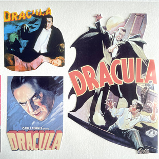 奇怪猫经典恐怖片德古拉吸血鬼手机手帐笔记本电脑diy装饰贴纸