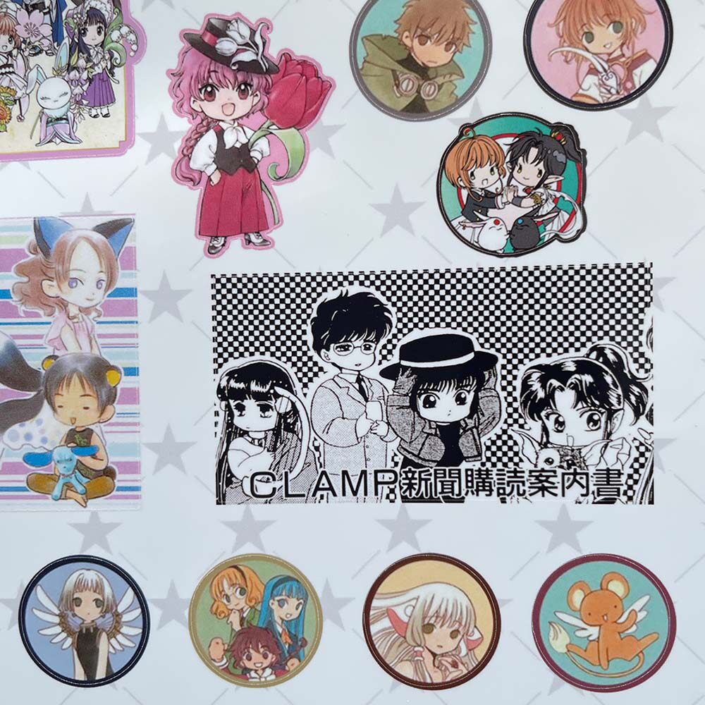 奇怪猫clamp古早插图x战记小樱魔法骑士东京巴比伦谷子周边痛贴纸