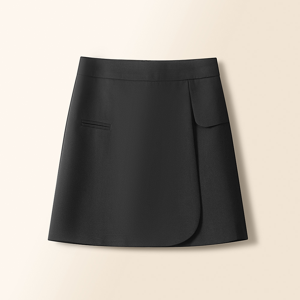 不规则西装半身裙女春季2025年新款高腰显瘦短裙小个子a字包臀裙