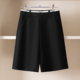 黑色短裤 时尚 高腰撞色A字西装 热裤 减龄阔腿五分裤 女春秋2026新款