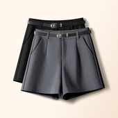 阔腿裤 简约a字短裤 爆款 时尚 西装 2026新款 薄款 女春季 减龄三分中裤