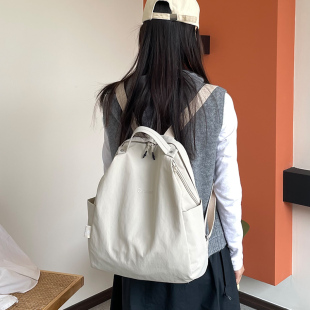 小众设计感手提双肩包女2025新款 百搭大学生背包休闲简约通勤包