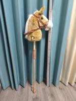 Export black single horse head sticks, children's rocking horse, wooden horse, plush toys, horse head sticks, props and music for Children's Day kindergarten thumbnail 5