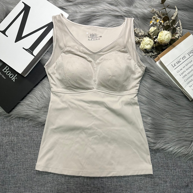 微压塑身薄绒轻暖养护背心