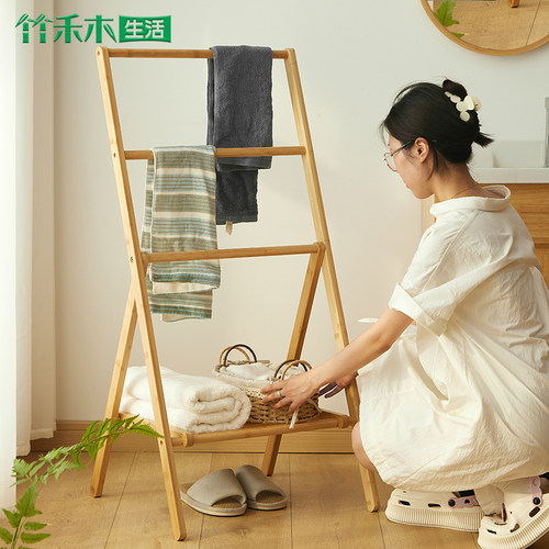 床头放衣服架卧室折叠收纳置物架