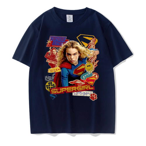 超级少女超人T恤男女短袖夏同款漫威儿童装周边衣服superman girl