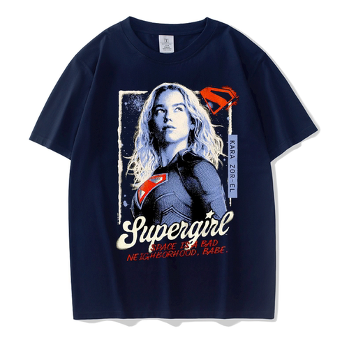 超级少女T恤男女短袖夏季新款同款漫威儿童周边衣服superman girl