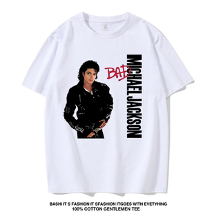 致敬Michael Jackson迈克尔杰克逊人像印花短袖复古男女高街T恤潮