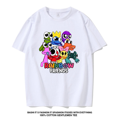 Roblox童装彩虹朋友衣服短袖t恤儿童怪物服装男童Rainbow friends