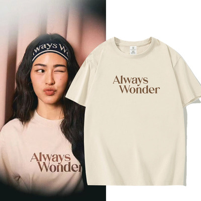 我们的秘密Lingorm邝玲玲同款宽松短袖T恤女Always Wonder上衣服