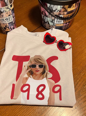 泰勒Taylor Swift霉霉1989短袖t恤女美式复古宽松纯棉上衣欧美风
