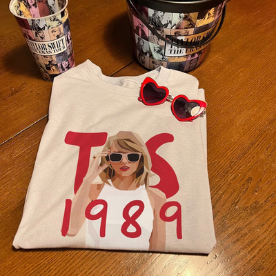 泰勒Taylor Swift霉霉1989短袖t恤女美式复古宽松纯棉上衣欧美风