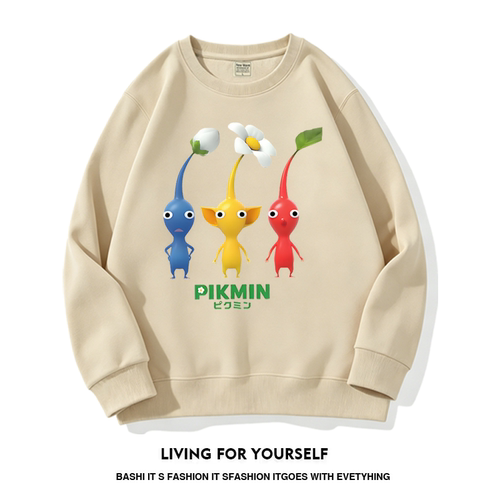 皮克敏PIKMIN4春秋冬爆新款小中大男女儿童宽松长袖圆领加厚卫衣