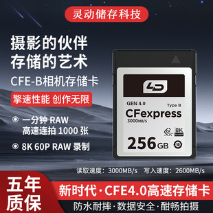 GEN4.0高速内存卡用于高速连拍视频拍摄 LD存储卡CFE B3000MB