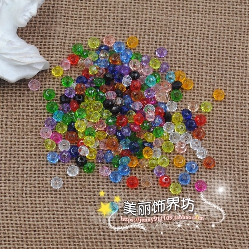 diy编织亚克力塑料车轮珠