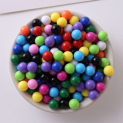 10mm无孔实心亚克力实色散珠圆珠