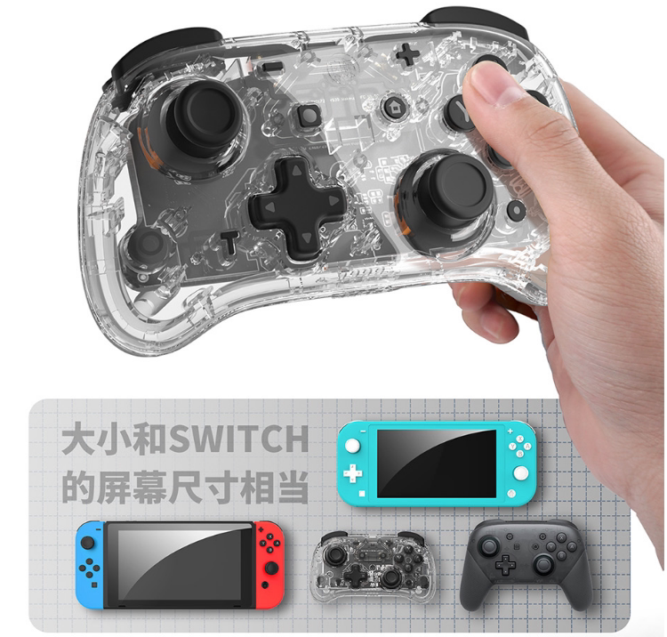 좋은 가치 스위치 OLED|LITE NS BLUETOOTH 무선 PRO 핸들은 호스트 투명 조명을 깨울 수 있습니다