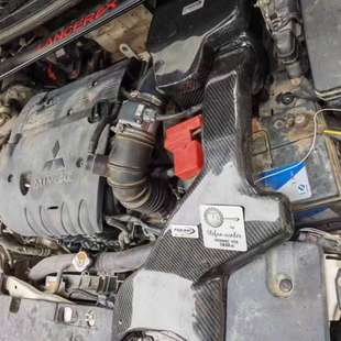 碳纤进气风箱冬菇头适用于三菱翼神动力升级滤芯空滤风格