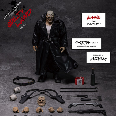 现货 ADAM 罪恶之城 邮差凯恩 马弗 1/12可动布衣人偶