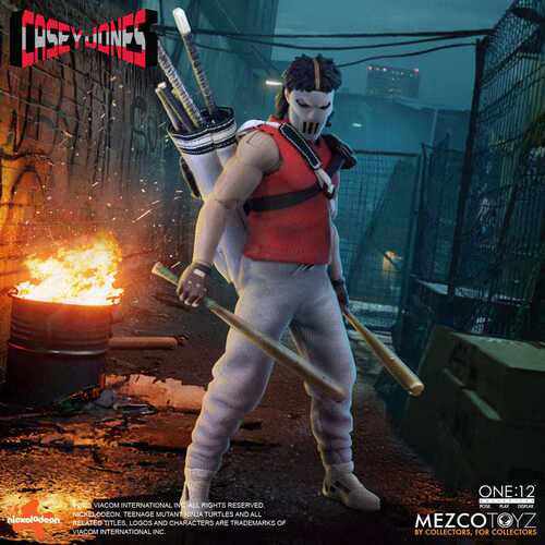 Mezco One:12忍者神龟系列 凯西琼斯 6寸1/12布衣可动人偶