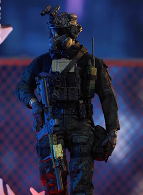 神猫跳动 HASUKI 1/12 黑色行动 SA01 6寸1/12布衣可动人偶兵人