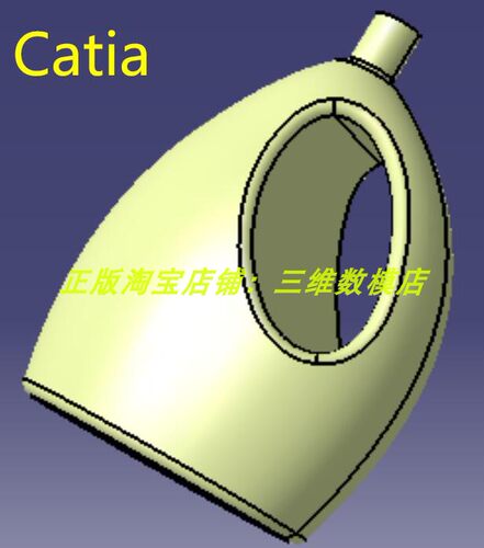洗涤剂瓶子 洗洁精瓶塑料水瓶曲面 Catia含参 3D三维几何模型数模