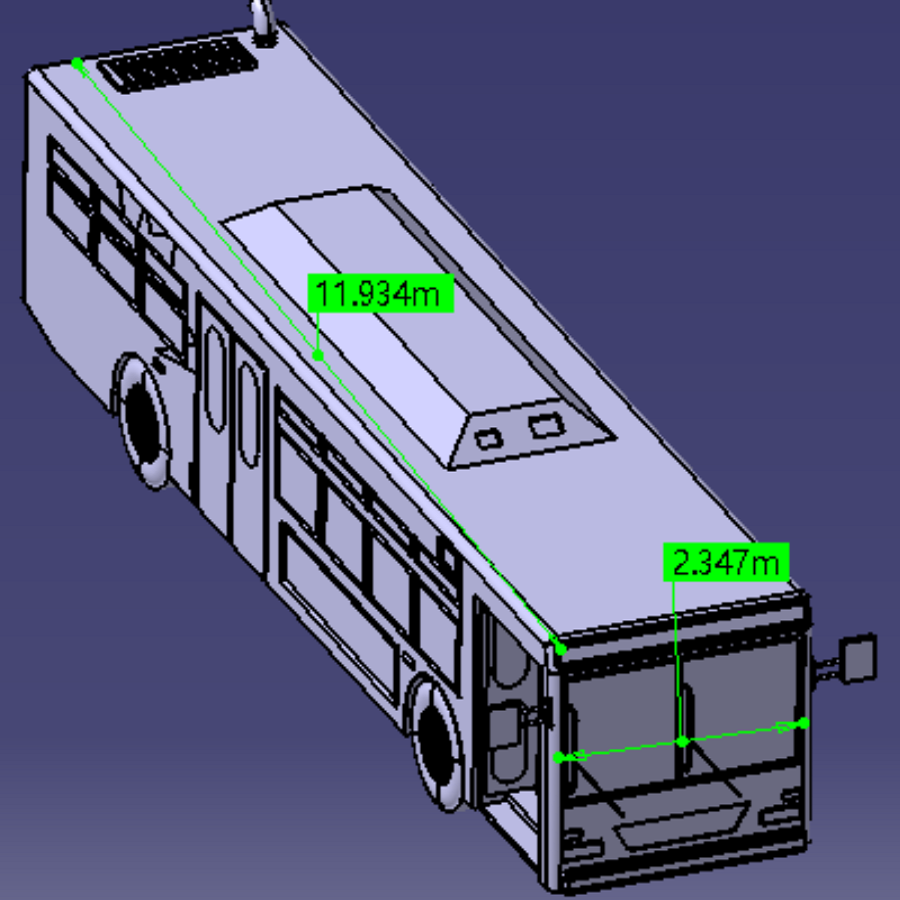 35座大中巴车客车公共汽车3d三维几何数模型曲面造型内外饰cad