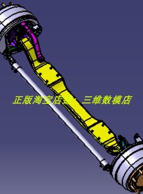东风卡车汽车架货车桥 前轴轮毂总成转向节轮辋 3D三维几何数模型
