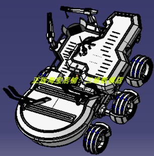 大型火星探险车辆 探月汽车概念移动科学实验室 3D三维几何数模型