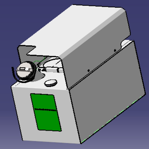 汽车柴油罐油箱结构3d三维几何数模型stp图纸货车卡车油桶/箱模型