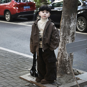 很难不爱 冬季 新款 Jimmy妈童装 儿童夹棉加绒连帽夹克衫 外套