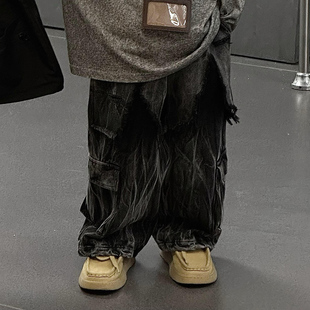 Jimmy妈童品【纽约旧报】春季新款儿童扎染渐变水洗牛仔裤