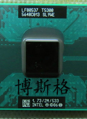 Intel 酷睿2双核 T5300 笔记本CPU 1.73/2M/533 PGA正版 支持943