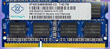 南亚 4G 1333笔记本内存条三代原装内存条PC3-10600S兼容1066