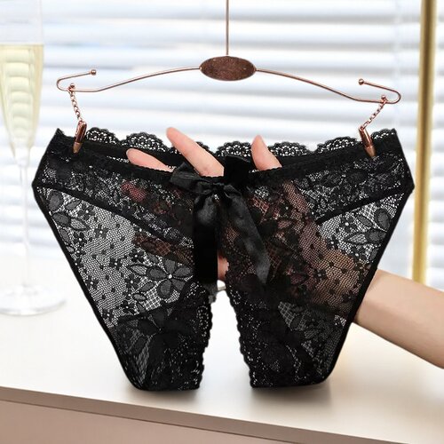 性感蕾丝内裤2025新款丁字裤三角裤诱惑情调开档女生情趣纯欲大码